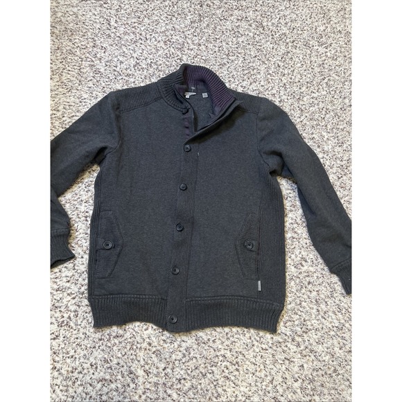 TED BAKER LONDON Men's Full Zip Sweatshirt/Jacket Dark Grey Size 4 Large